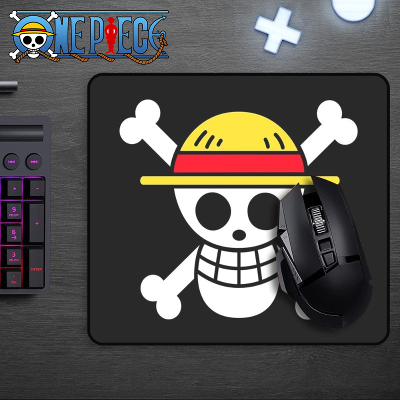 Laptop Accessories Bundle - Cartoon One Piece Ruffy Schädel Mauspad