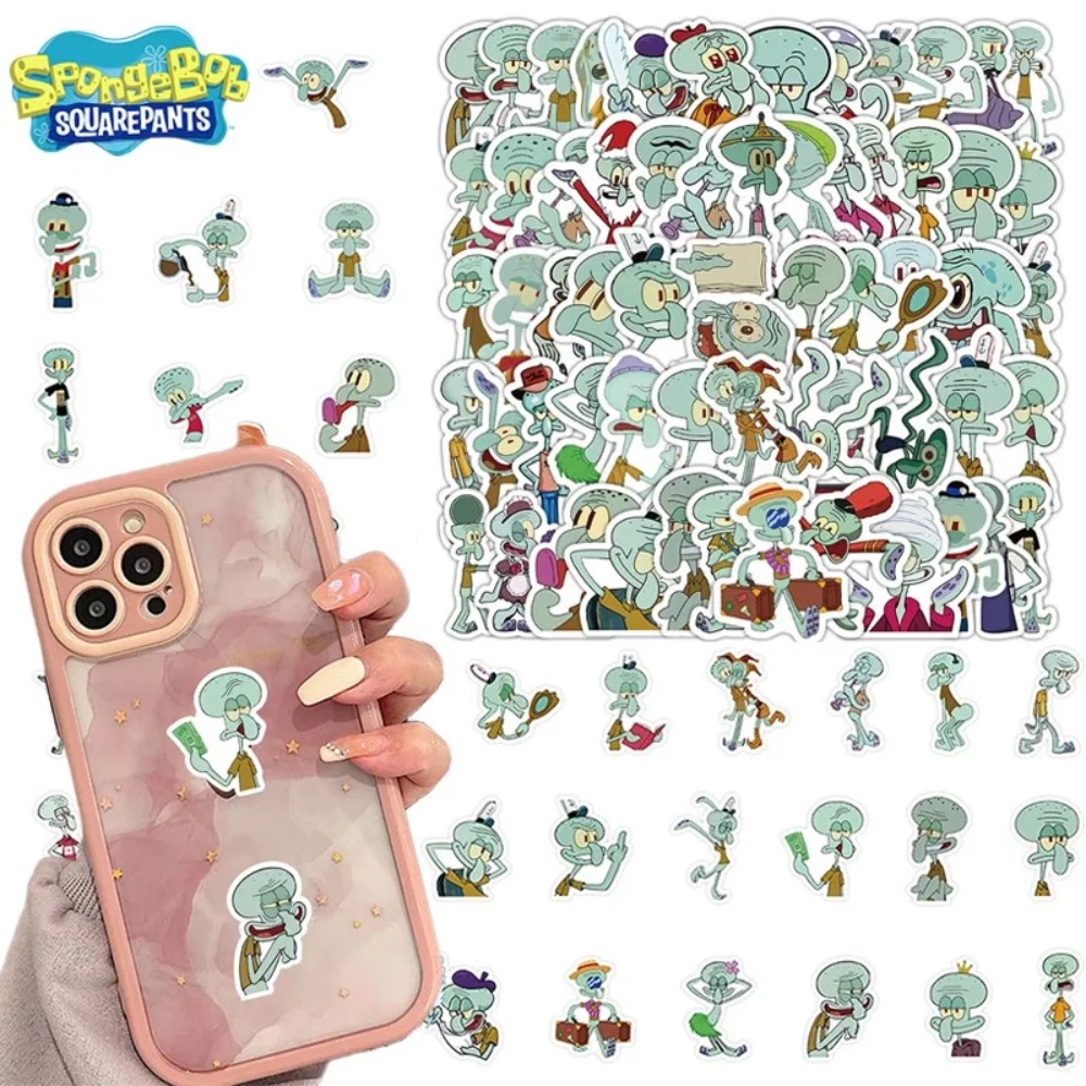 Laptop Accessories Wholesale - 60 Stück SpongeBob Tintenfisch Dekorative Aufkleber
